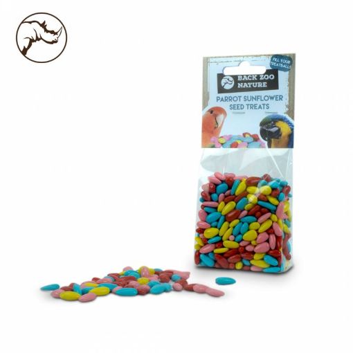 Picture of BACK ZOO NATURE PARROT SUNFLOWER SEED TREATS 100G