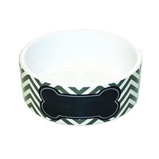 Picture of CHEVRON PET BOWL MD 16CM/800ML/GREY