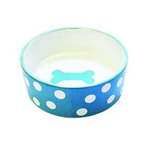 Picture of POLKA DOT PET BOWL SM 13CM/400ML/BLUE