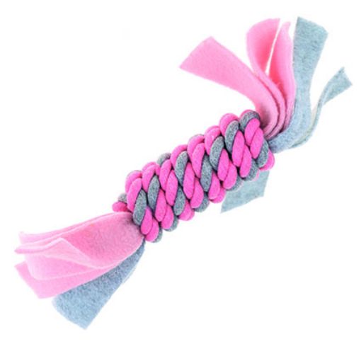 Picture of FLEECY ROPE COIL PINK 25X5X5CM