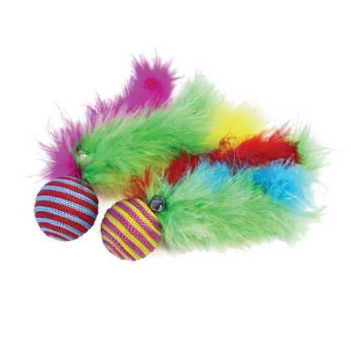 Picture of CARNIVAL BALL CAT TOY 4X20CM/2PCS