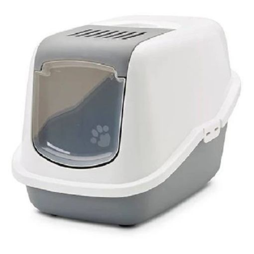 Picture of CAT LITTER TRAY NESTOR 56X39X38.5CM WHITE/GOLD GREY