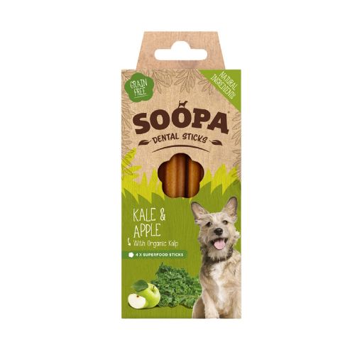Picture of SOOPA DENTAL STICKS GF KALE&APPLE 100G/4PCS