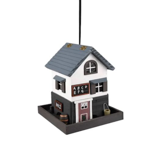 Picture of WOODEN BIRD TABLE/FEEDER SILO 19X19X25CM