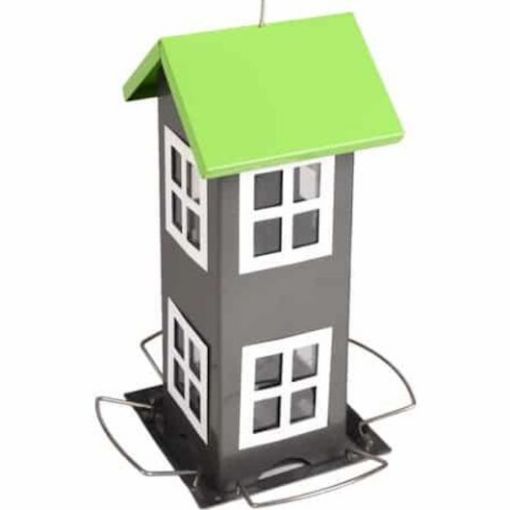 Picture of METAL BIRD TABLE/FEEDER SILO 12X12X19CM