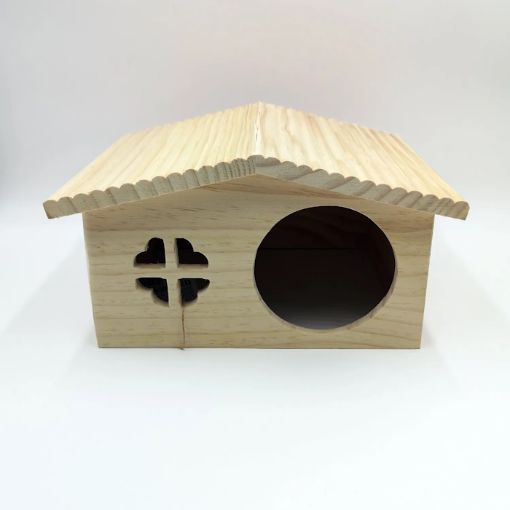 Picture of WOODEN RODENT HOUSE STALLY 32.5X27.5X17.5CM/NATURAL