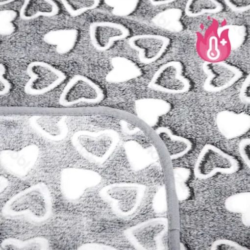 Picture of PET BLANKET HEART SHAPED 100X80CM/GREY