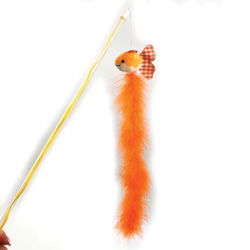 Picture of EXTRA LONG GOLDFISH CAT TEASER 40X8CM